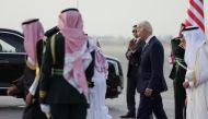 US President Joe Biden arrives at King Abdulaziz International Airport, in Jeddah, Saudi Arabia, on July 15, 2022. (REUTERS/Evelyn Hockstein)

