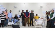 Community members during the blood donation event held at Hamad Medical Corporation.