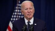 U.S. President Joe Biden attends a news conference at Waldorf Astoria in Jeddah, Saudi Arabia July 15, 2022. REUTERS/Evelyn Hockstein