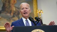 FILE PHOTO: U.S. President Joe Biden speaks at the White House in Washington, U.S., July 8, 2022. REUTERS/Kevin Lamarque/File Photo