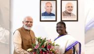 India's Prime Minister Narendra Modi congratulates Droupadi Murmu after she was elected as the country's first president from the tribal community, in New Delhi, India, July 21, 2022. (Reuters) 