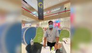 A volunteer during the organ donation drive and awareness campaign at Doha Festival City. 