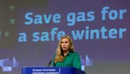 FILE PHOTO: European Commissioner Kadri Simson speaks at a news conference in Brussels, Belgium July 20, 2022. REUTERS/Yves Herman/File Photo