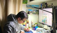 Genesis Magat during the process of creating backgrounds for the official music video of 