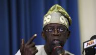 File Photo: Bola Tinubu, former Lagos state governor and All Progressives Congress (APC) leader, speaks at a party meeting in Abuja, Febuary 17, 2015. (REUTERS/Afolabi Sotunde)