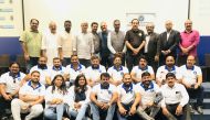 Perumbavoor Pravasi Association members with others at the blood donation camp.