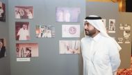 CEO of Qatar Media Corporation H E Sheikh Abdulaziz bin Thani Al Thani touring the event.