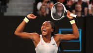 Cori Gauff of the U.S. celebrates after the match against Japan's Naomi Osaka. REUTERS/Hannah Mckay



