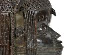File Photo: A view of the Benin bronze depicting the Oba of Benin is seen at The Sir Duncan Rice Library in Aberdeen. (Reuters)