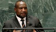 File photo: Papua New Guinea's Prime Minister James Marape speaks at the UN General Assembly at the United Nations Headquarters in New York City, New York, U.S., September 24, 2021. Peter Foley/Pool via Reuters 