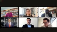 Speakers during the online seminar. 