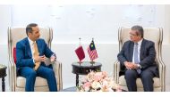 Deputy Prime Minister and Minister of Foreign Affairs H E Sheikh Mohammed bin Abdulrahman Al Thani meeting Minister of Foreign Affairs of Malaysia H E Saifuddin Abdullah, in Putrajaya, Malaysia, yesterday. 