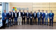 Ooredoo executive leadership team during a tour of Microsoft’s Executive Briefing Centre and Industry Experience Centre at the tech giant’s headquarters in Seattle, USA.
