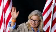 Republican candidate US Representative Liz Cheney waves during her primary election night party in Jackson, Wyoming, US August 16, 2022. Reuters/David Stubbs