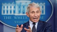 Dr. Anthony Fauci speaks about the Omicron coronavirus variant during a press briefing at the White House in Washington, on December 1, 2021. File Photo / Reuters