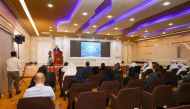 Participants in the “Economic Diplomacy” lecture hosted by Katara yesterday.
