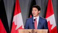 Canada's Prime Minister Justin Trudeau speaks during an official dinner at the Royal Ontario Museum in Toronto, Ontario, on August 22, 2022. REUTERS/Carlos Osorio