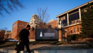 A student walks on the campus of Howard University in Washington, U.S., January 31, 2022. Reuters/Sarah Silbiger/File Photo