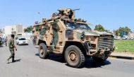 A military vehicle belonging to the Libyan armed unit, 444 Brigade, backing the Government of National Unity (GNU) and its Prime Minister Abdulhamid al-Dbeibah, drives in Ain Zara area in Tripoli, Libya, on July 22, 2022. REUTERS/Hazem Ahmed