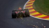 Red Bull's Sergio Perez during final practice before qualifying for the Belgian Formula One Grand Prix at the Spa-Francorchamps, Spa, Belgium, on Saturday.  REUTERS/Johanna Geron