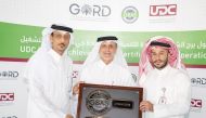 UDC senior officials receiving GSAS Gold Certificate. 