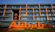 The logo of Alibaba Group is seen at the company's headquarters in Hangzhou, Zhejiang province, China, on July 20, 2018.  File Photo / Reuters
