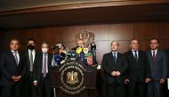 Syrian Foreign Minister Faisal al Mekdad, attends a news conference with the delegation from Lebanon's caretaker government in Damascus, Syria, on September 4, 2021. REUTERS/Yamam al Shaar