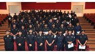The Ministry of Interior officers during the graduation of the traffic management skills course for the  FIFA World Cup Qatar 2022.