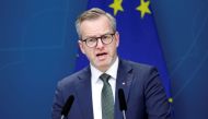 Swedish Finance Minister Mikael Damberg attends a press conference to propose relief for households affected by high electricity prices, in Rosenbad, Stockholm, Sweden, on January 12, 2022.  File Photo / Reuters
