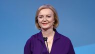 Liz Truss speaks after being announced as Britain's next Prime Minister at The Queen Elizabeth II Centre in London, Britain September 5, 2022. REUTERS/Hannah McKay