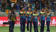 Sri Lanka celebrate after winning their Asian Cup match against India at the Dubai International Cricket Stadium, Dubai, on September 6, 2022.   REUTERS/Christopher Pike