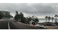 A cloudy sky and waves are seen, as Hurricane Kay headed closer to Mexico's Baja California peninsula, in San Jose del Cabo, Mexico September 7, 2022 in this picture obtained from social media. Cuauhtemoc Morgan/via Reuters 