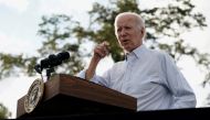 US President Joe Biden delivers remarks as he attends a Labor Day celebration at the United Steelworkers of America Local Union 2227 in West Mifflin, Pennsylvania, US, on September 5, 2022. (REUTERS/Elizabeth Frantz)
