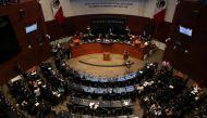 A view shows senators during a session at Mexico's senate as they discusses an initiative by President Andres Manuel Lopez Obrador to give the Army control over the civilian-led National Guard, at Mexico's Senate building, in Mexico City, Mexico, on September 8, 2022. (REUTERS/Henry Romero)