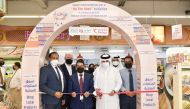 Officials from Bedaya Centre and Lulu Hypermarket inaugurating a dedicated section  to support local entrepreneurs at Gharafa branch.