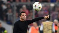 FC Barcelona coach Xavi reacts REUTERS/Andreas Gebert
