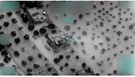 A surveillance image shows a compound housing the leader of the Islamic State jihadist group Abu Ibrahim al-Hashemi al-Quraishi, who had led Islamic State since the death in 2019 of its founder Abu Bakr al-Baghdadi, in northwest Syria prior to a raid executed by US forces on February 2, 2022.  File Photo / Reuters