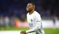 Paris St Germain's Kylian Mbappe during the warm up before the Ligue 1 match at the Groupama Stadium, Lyon, France, September 18, 2022. (REUTERS/Stephane Mahe)