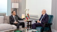 Deputy Prime Minister and Minister of Foreign Affairs H E Sheikh Mohammed bin Abdulrahman Al Thani during his meeting with Prime Minister of the Lebanese Republic H E Najib Mikati, in New York.