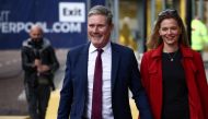 British leader of the Labour Party Kier Starmer arrives at a hotel with his wife Victoria ahead of the Labour Party Conference in Liverpool, Britain, September 24, 2022. Reuters/Henry Nicholls