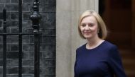 Britain's Prime Minister Liz Truss walks outside Downing Street in London, Britain, on September 23, 2022. REUTERS/Maja Smiejkowska/File Photo