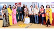 Officials and guests during Inter-School Hindi Debate Competition.
