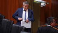 Lebanon's caretaker Finance Minister Youssef Khalil attends a parliament session in Beirut, Lebanon, on September 26, 2022. (REUTERS/Mohamed Azakir)