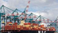 File Photo: A container ship of the Mediterranean Shipping Company is seen next to cranes at the San Antonio port in Chile, August 6, 2019. (REUTERS/Rodrigo Garrido)