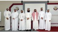 Members of a delegation from GCC General-Secretariat with Qatari officials during their visit to Domestic Solid Waste Management Centre in Mesaieed.