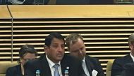 Ambassador of Qatar to EU and NATO H E Abdulaziz bin Ahmed Al Malki attending the meeting in Brussels.