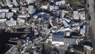 An aerial view of damaged boats and property after Hurricane Ian caused widespread destruction in Fort Myers, Florida, US, September 30, 2022. (REUTERS/Shannon Stapleton)