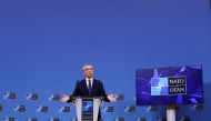 NATO Secretary-General Jens Stoltenberg speaks during a news conference at the Alliance's headquarters in Brussels, Belgium, on September 30, 2022. (REUTERS/Yves Herman)