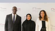 Chairperson of the National Human Rights Committee H E Maryam bint Abdullah Al Attiyah (centre) with Ambassador of the United States of America to Qatar H E Timmy T Davis and US Under Secretary for Civilian Security, Democracy, and Human Rights Uzra Zeya.