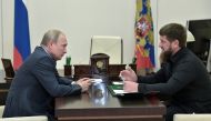 Russia's President Vladimir Putin meets with head of the Chechen Republic Ramzan Kadyrov at his residence near Moscow on August 31, 2019. File Photo / Reuters